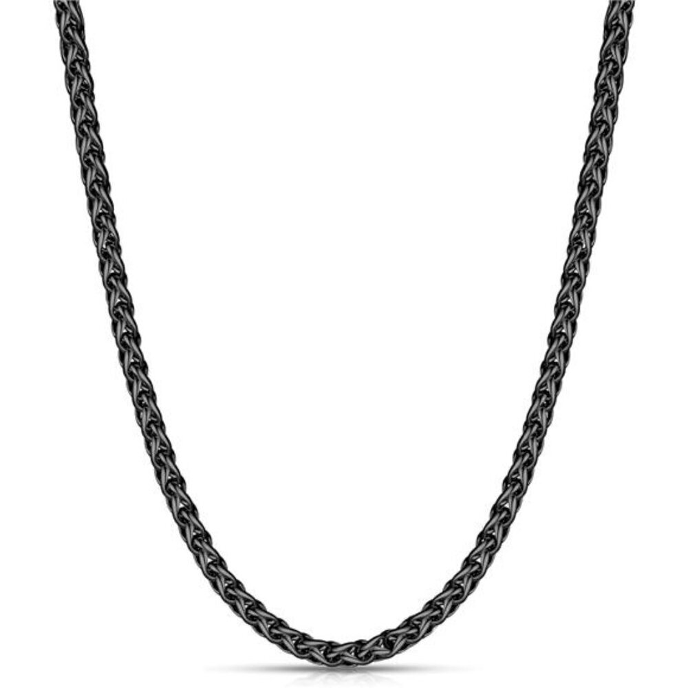 Stainless Steel Wheat Chain Necklace Men 20in